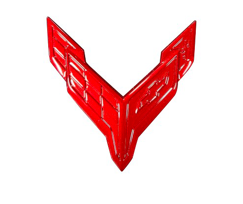 RPI, 2020-2024 C8 Corvette Custom Painted Front Crossed Flags Emblem